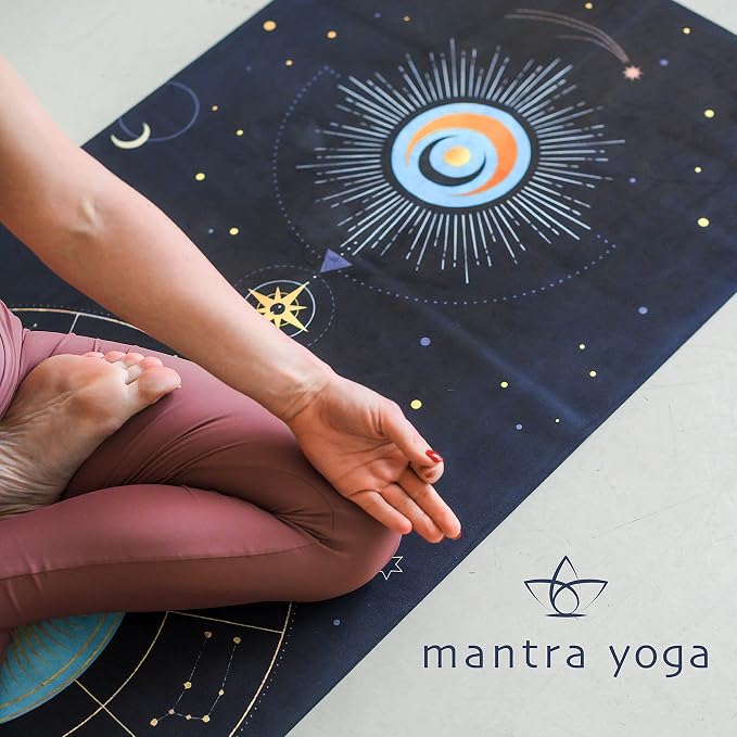 Mantra Yoga Travel PRO 1.5mm with Knee Pad - Foldable Fitness & Exercise Mat with Bag | Lightweight, Compact & Eco-Friendly | Non-Slip & Washable | For All Types of Yoga | 72" L x 24" W | 2.6 lbs