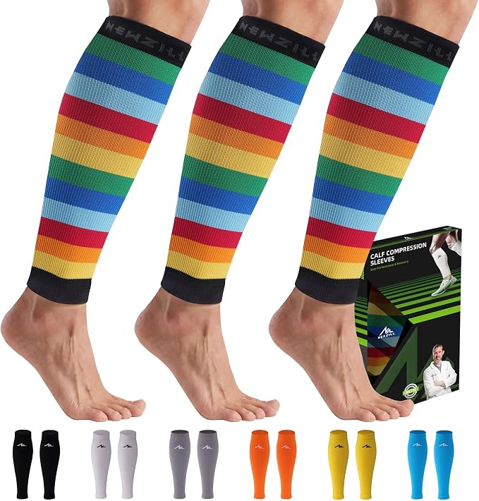 NEWZILL Compression Calf Sleeves (20-30mmHg) for Men & Women Perfect Option to Compression Socks for Running Travel Nursing