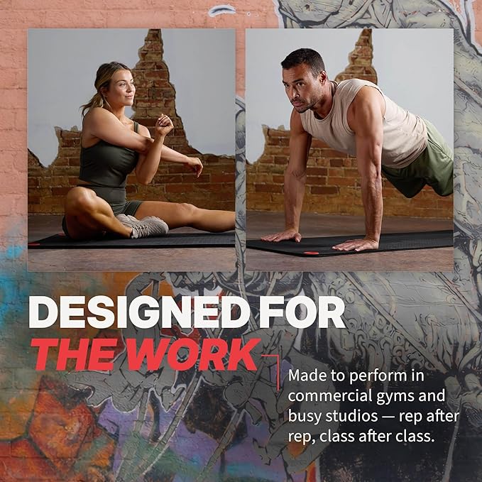 SPRI Hanging Exercise Mats for Gyms, Closed-Cell Foam Yoga & Fitness Mats with Grommets, Thick Workout Mats for Studios & Group Fitness Classes