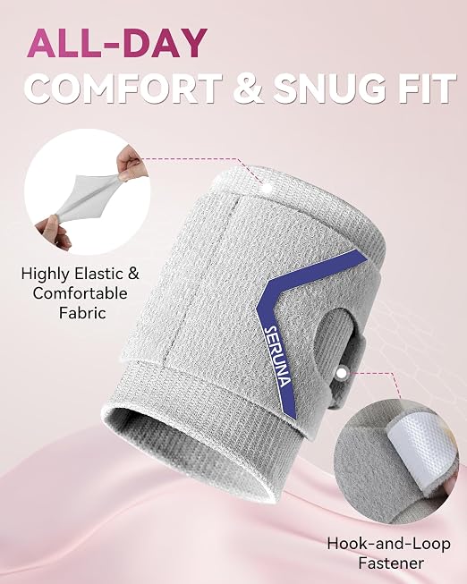 Wrist Brace for TFCC Tears with Adjustable Wrap, Grey | Comfortable Wirst Support Brace for Ulnar Sided Pain, Repetitive Use Injury, Tendonitis, Bowling, Right & Left Fit