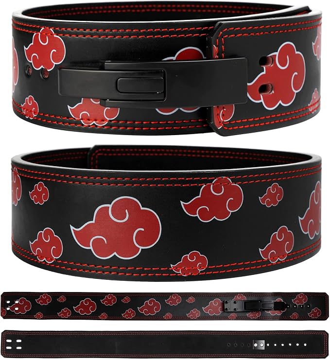 Anime Weight Lifting Lever Belt | 10mm Premium Leather Weightlifting Belt for Powerlifting, Bodybuilding, Deadlift, Squats, Exercise Workout | Heavy Duty Gym Belt Best for Men & Women
