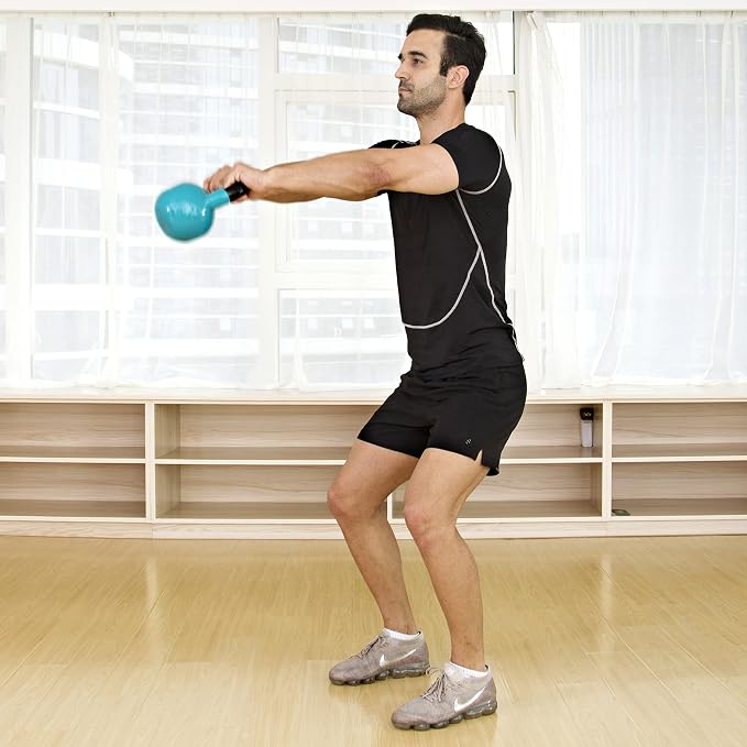 JFIT Kettlebell Weights Vinyl Coated Iron