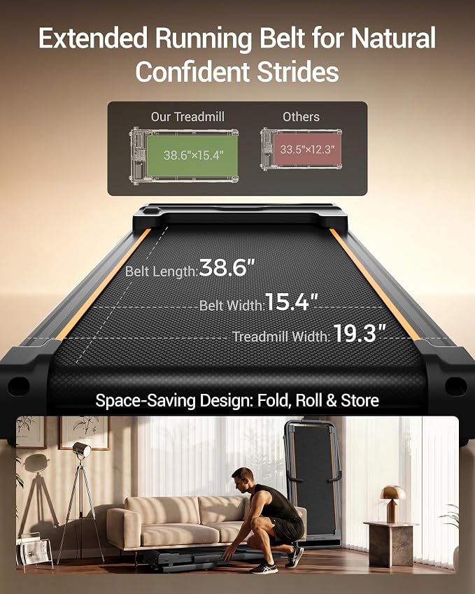 LONTEK Walking Pad Treadmill with 40% Incline & Elevated Dual Handle Bar | Foldable, Compact, Portable Treadmill for Home Small Spaces, Quiet 3HP, 6.2 MPH, Reinforced 350LBS, Anti-Slip Tablet Holder