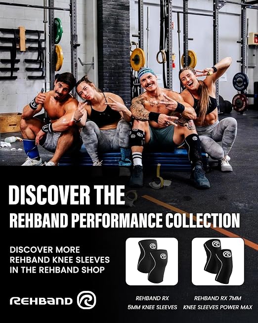 Rehband Classic 7mm V Knee Sleeve for Weightlifting, Competition Grade Powerlifting Knee Sleeve, Compression Sleeve for Crossfit, Squats, Gym & Heavy Lifts, Colour:Camo - 1 Pair, Size:Medium