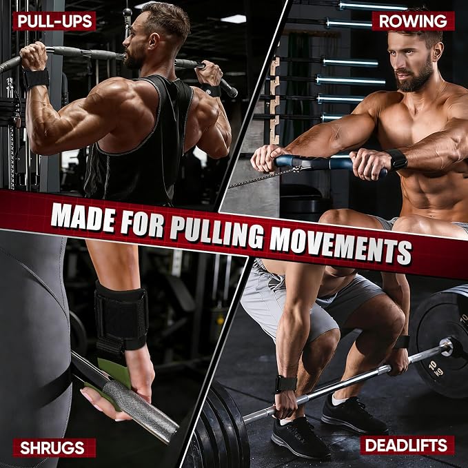 JUPITER Weight Lifting Grips (Pair), Wrist Support for Heavy Lifting, Deadlifts, Pull Ups, Powerlifting & Gym Workouts