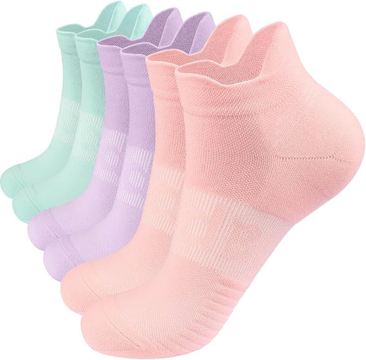 Lapulas Compression Socks for Men & Women, 6 Pair Ankle Running Support Socks for Sports, Casual, Plantar Fasciitis Relief