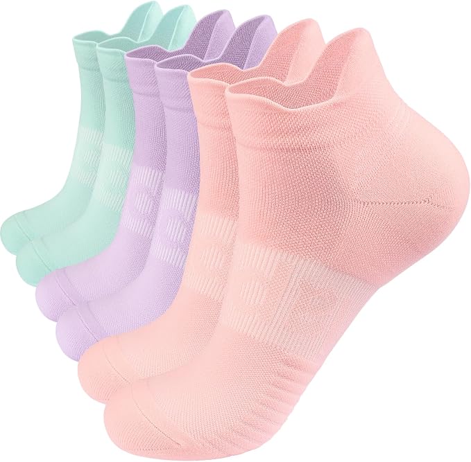 Lapulas Compression Socks for Men & Women, 6 Pair Ankle Running Support Socks for Sports, Casual, Plantar Fasciitis Relief
