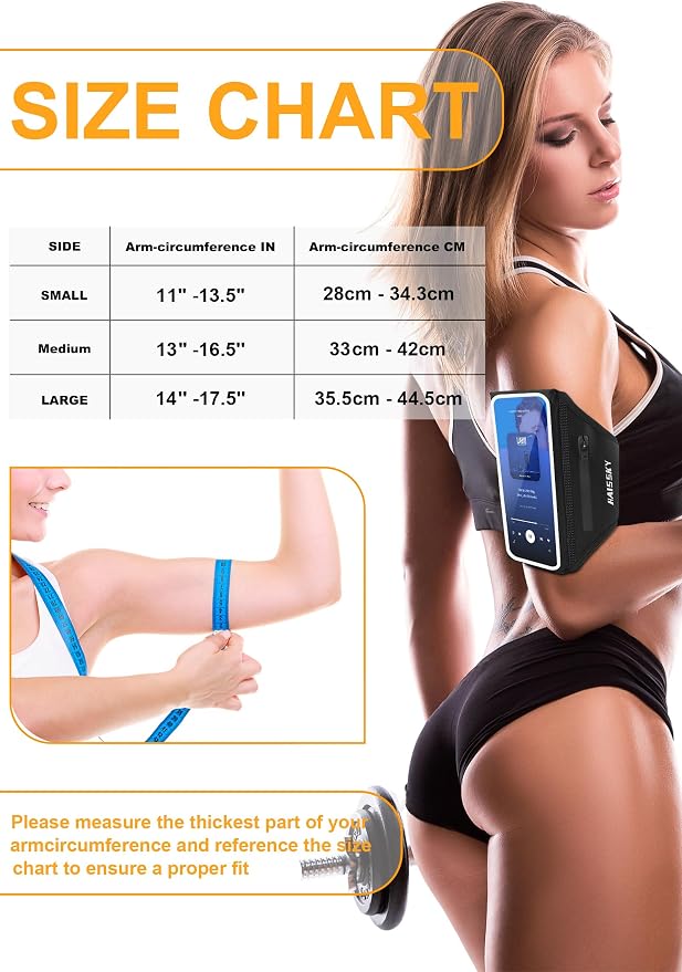 Running Armband with Earphone Bag Cell Phone Armband for iPhone 16 15 Pro 14 Plus 13 11 XR XS, Galaxy S24/S10 Water Resistant Sports Phone Holder Case & Zipper Slot Car Key Holder for 6.9 inch Phone | Zipper Pocket for Keys & Earphones, TPU Touchscreen...