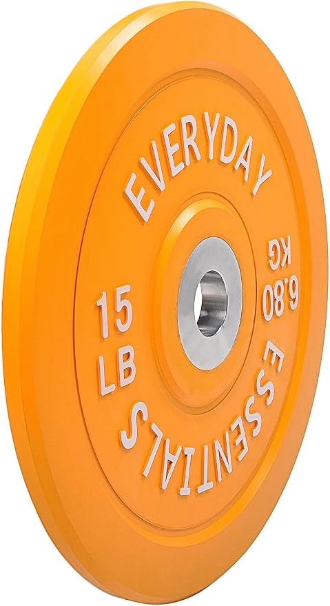 BalanceFrom Color Coded Olympic Bumper Plate Weight Plate with Steel Hub