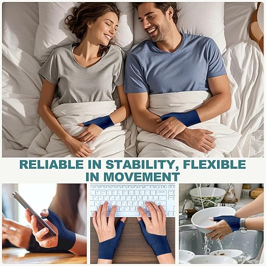 Wrist Thumb Brace Mommy Compression Stabilizer Waterproof Thumb Spica Splint for Arthritis,Trigger Finger,De Quervains Tenosynovitis,Tendonitis,CMC Joint Pain and Support-Women Men-Left or Right Hand
