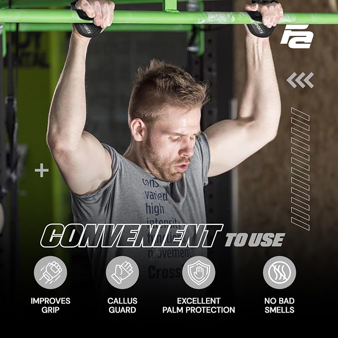 Workout Gloves for Gym - Durable Gym Grips, & Grip Pads - Rubber Padding to Avoid Calluses - Suits Men & Women