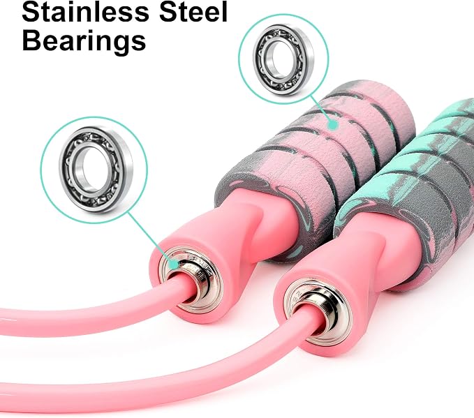 Jump Rope, Training Ropeless Skipping Rope for Fitness, Adjustable Weighted Cordless Jump Rope for Men and Women