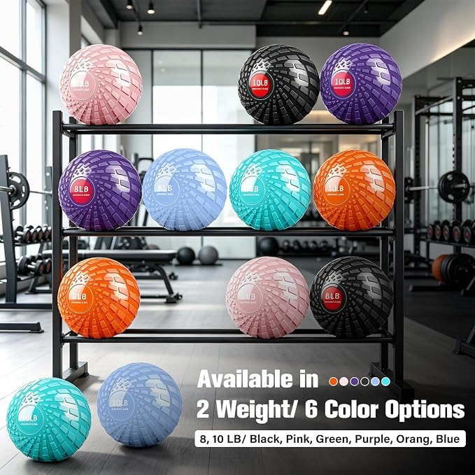 Medicine Ball 8, 10 lbs Slam Ball Weighted Balls for Exercise Strength and Crossfit Workout
