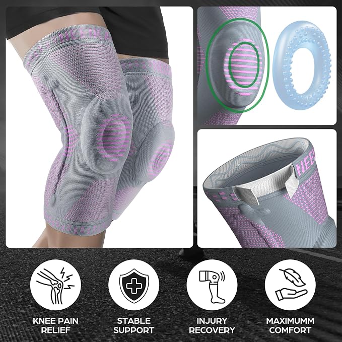 NEENCA Professional Knee Brace, Medical Knee Support for Women & Men Relief | Patented Patella Gel Pad & Side Stabilizers, Compression Sleeve for Knee Pain, Swelling, ACL, PCL, Arthritis, Sports, Workout