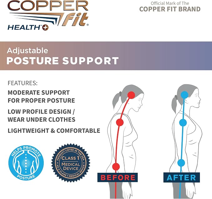 Copper Fit Health Unisex Posture Support, Adjustable_PARENT