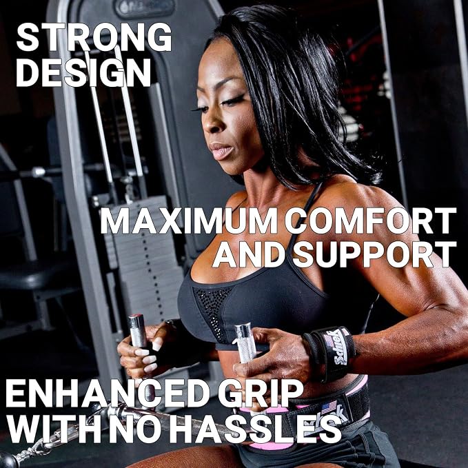Schiek Sports Power Lifting Straps (1000-PLS) | Padded wrist area, For deadlifts, rows and strength training