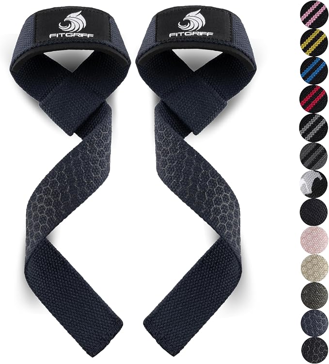 Fitgriff® Lifting Wrist Straps for Weightlifting, Gym, Deadlift, Workout (Made of Premium Cotton & Padded) - Men & Women