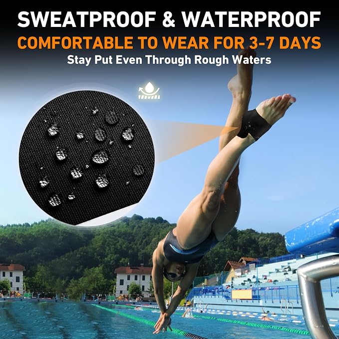 KTQUICK Precut Kinesiology Tape for Ankle,12PCS,20% Stronger Adhesive,Black | Ankle Support Tape with Premium Cotton, Breathable, Waterproof, Latex-Free Athletic Tape for Running, Training & Hiking