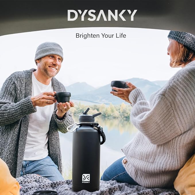 DYSANKY Insulated Water Bottle with Portable Carrier Bag for Outdoor 87 oz