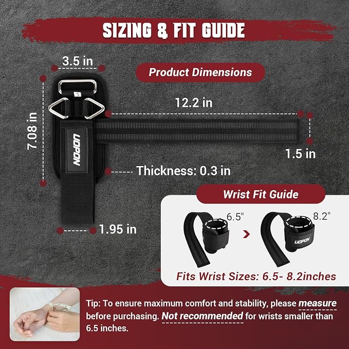 Weight Lifting Straps with Rings, 2 in 1 for Weightlifting & Cable Machine | Wrist Straps with Double Triangle Rings and Non-slip Latex Thread, Lifting Cuffs for Home Gym Workout