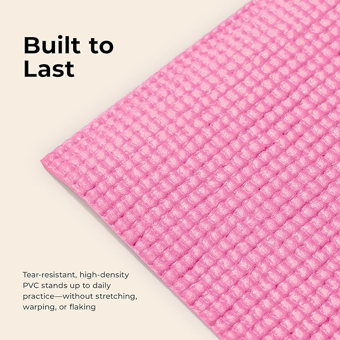 Sunny Health & Fitness Exercise Yoga Mats - Non-Slip Support for Home & Gym