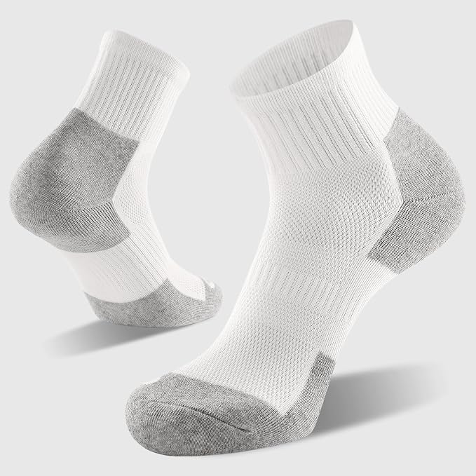 FITRELL 6 Pack Men's Athletic Ankle Socks Cushioned Sports Running Socks 7-9/9-12/12-15