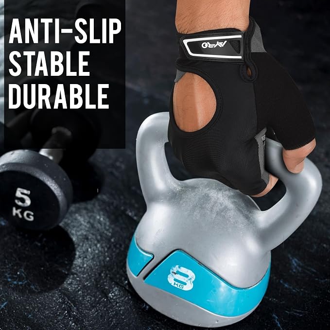AYRO Breathable Weight Lifting Gloves, Gym Gloves for Men & Women with Extra Grip, Workout Glove for Men with Full Palm Protection, Removal with Durable Closure, for Weightlifting