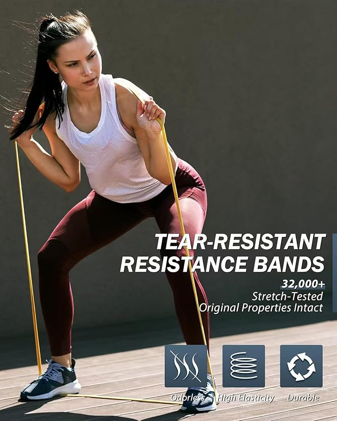 Resistance Bands for Working Out,5-Level Elastic Pull Up Assistance Bands Set for Men & Women,Exercise Bands for Home Workouts,Fitness,Training & Physical Therapy