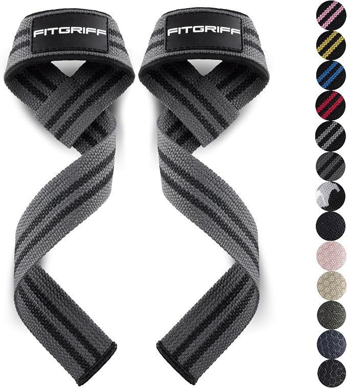 Fitgriff® Lifting Wrist Straps for Weightlifting, Gym, Deadlift, Workout (Made of Premium Cotton & Padded) - Men & Women