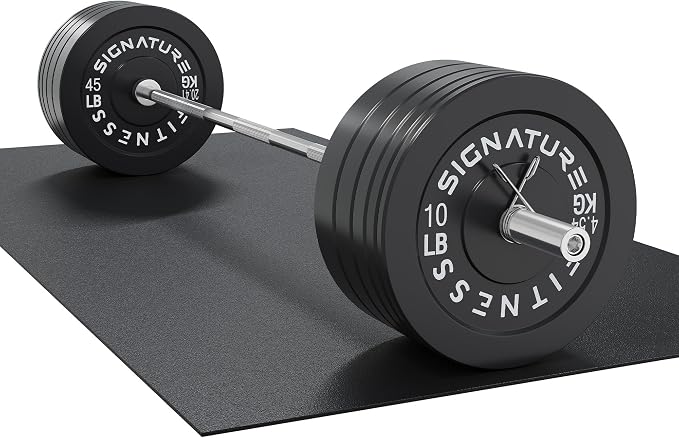 Fitvids 2-Inch Olympic Rubber Weight Plates Sets, Bumper Plates Set Barbell with Mat for Strength Training, 80-370 Lbs Multiple Options