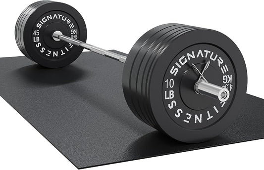 Fitvids 2-Inch Olympic Rubber Weight Plates Sets, Bumper Plates Set Barbell with Mat for Strength Training, 80-370 Lbs Multiple Options