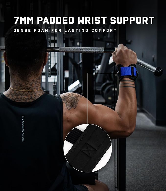 Gymreapers GripLink Lifting Straps – Heavy Duty D-Ring Weight Lifting Wrist Straps with Anti-Slip Silicone Grip Beads, Adjustable Support for Deadlifts, Powerlifting, Cable Machines & Gym Training