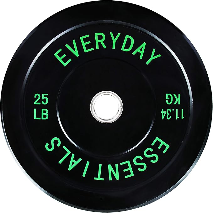 BalanceFrom Olympic Rubber Bumper Weight Plate Set with Steel Hub Inserts – 2-Inch Hole Plates for Strength Training, Powerlifting, and Weightlifting at Home, Garage, or Commercial Gym