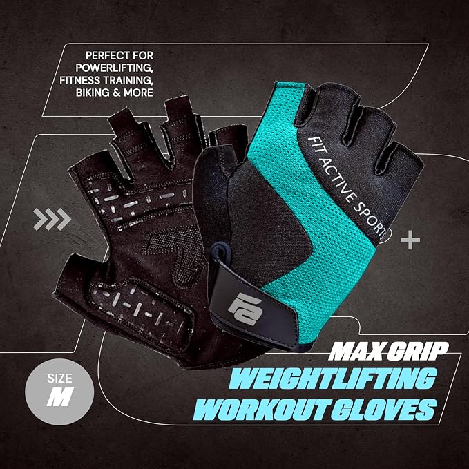 Max Grip Weight Lifting Workout Gloves for Gym Lifting, Biking, Fitness Training | Lightweight, Breathable, Non Slip | Men and Women