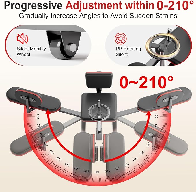 TDH Leg Stretcher, 300LBS Stretcher Machine,210° Adjustable Split Machine | Flexibility Stretching Equipment to Relieving Leg Muscl,Exercise for Everyone