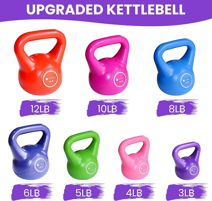 GYMENIST Exercise Kettlebell Fitness Workout Body Equipment Choose Your Weight Size (10 LB)