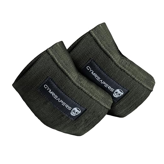 Gymreapers Elbow Compression Cuff for Weightlifting, Powerlifting – Support & Relief for Tendonitis, Stability, Tennis Elbow, Strength Training & Injury Recovery (Green, 11")