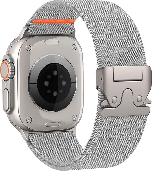 Elastic Sport Band for Apple Watch Ultra 3/2/1 Bands 49mm 46mm 45mm 44mm 42mm 41mm 40mm 38mm Men Women, Adjustable Parachute Buckle Nylon Fabric Wristband for iWatch Series 11 10 SE 9 8 7 6 5 4 3