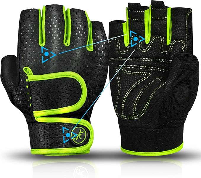 MOREOK Workout Gloves Padded Weight Lifting Gloves for Men/Women, [3MM Gel] Fingerless Grip Gym Gloves Fitness Gloves for Exercise,Hanging,Weightlifting, Cycling, Pull ups, Rowing