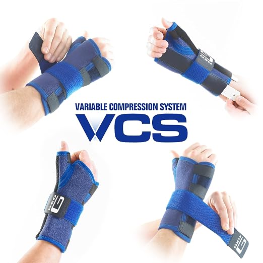 Neo-G Wrist and Thumb Brace, Stabilized - Spica Support For Carpal Tunnel Syndrome, Arthritis, Tendonitis, Joint Pain - Adjustable Compression - Class 1 Medical Device - Left