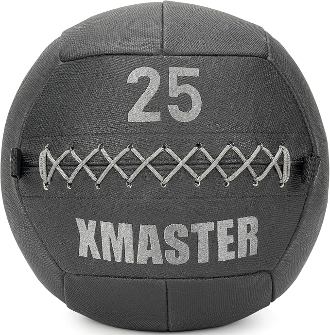 XMASTER Medicine Ball for Home Gym Strength & Core Training | Durable sand-filled no-bounce design | 6-30 lb weights | Anti-slip textured grip | Floor-friendly soft shell | Odor-free PVC
