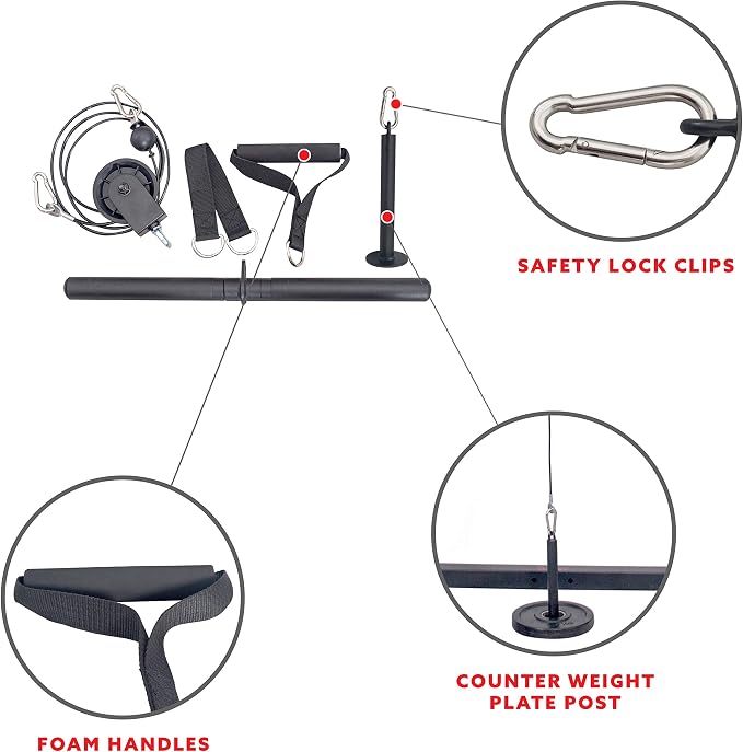 Sunny Health & Fitness Power Cage Squat Rack Attachments for Home Gym | Strength Training, Expanded Workout Variety, Durable Construction, Secure Fit, Quick Installation, Versatile Exercise Support