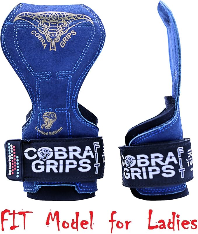 Cobra Grips Weight Lifting Gloves with Adjustable Neoprene Padded Wrist Wraps - Heavy Duty Alternative to Power Lifting Hooks for Deadlifts
