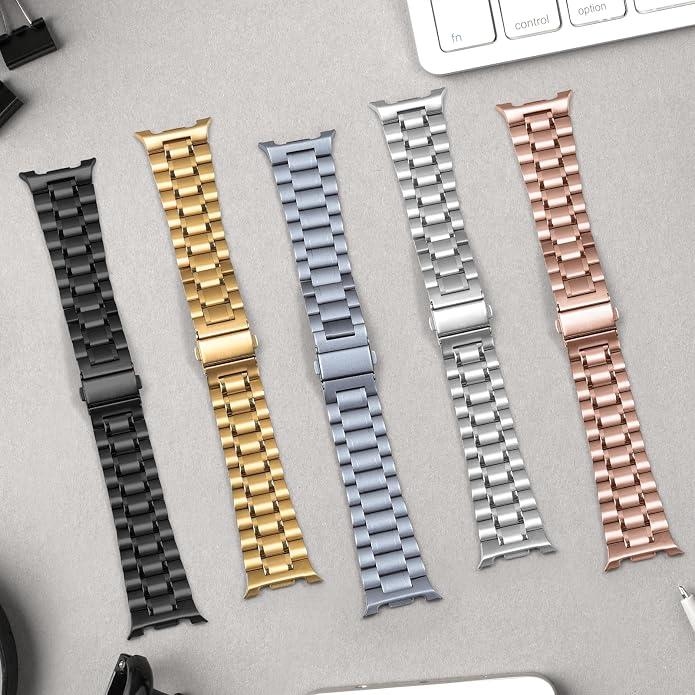 Metal Band for Samsung Galaxy Watch 9 8 40mm 44mm/Classic 46mm Men Women | Stainless Steel, No Gap Strap, Link Bracelet for Samsung Galaxy Watch 8 9 44 40mm/8 Classic 46mm, Business to Casual