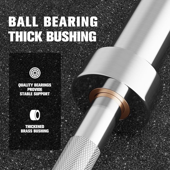 RitFit Barbell Weight Set - 4/6FT Olympic Barbell with Weight Plates (55-115LB Total) - Weightlifting Equipment for Squats, Curls, Deadlifts, Presses, Hip Thrusts