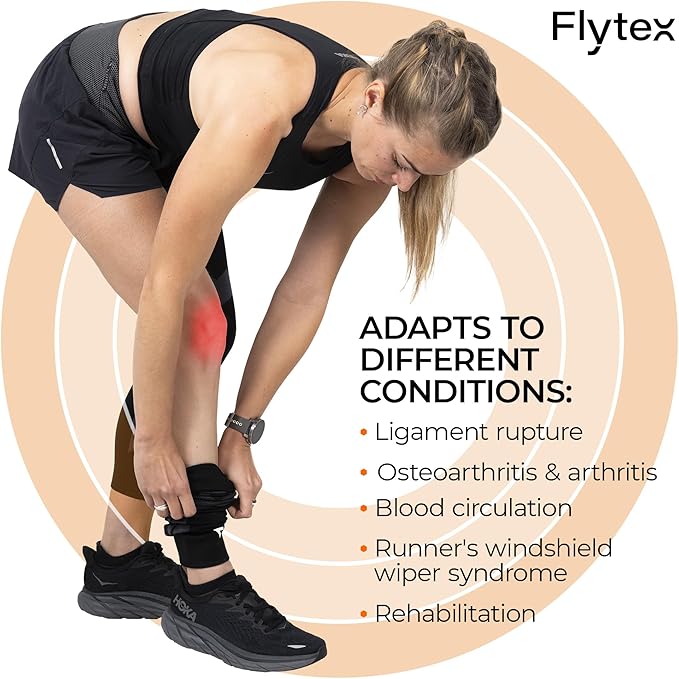 FLYTEX – Knee Compression Sleeves – Pain & Injury Relief for Knees – Osteoarthritis, Meniscus Tear, Cruciate Ligament, IT Band Syndrome – Ideal for Running, Hiking, Cycling, Fitness, Basketball
