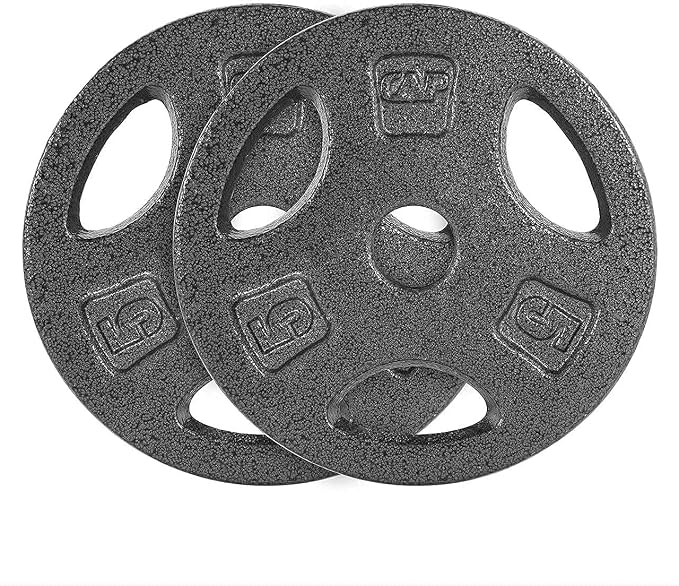 WF Athletic Supply Cast Iron 1-Inch Standard Grip Plate for Strength Training, Muscle Toning, Weight Loss & Crossfit - Multiple Choices Available