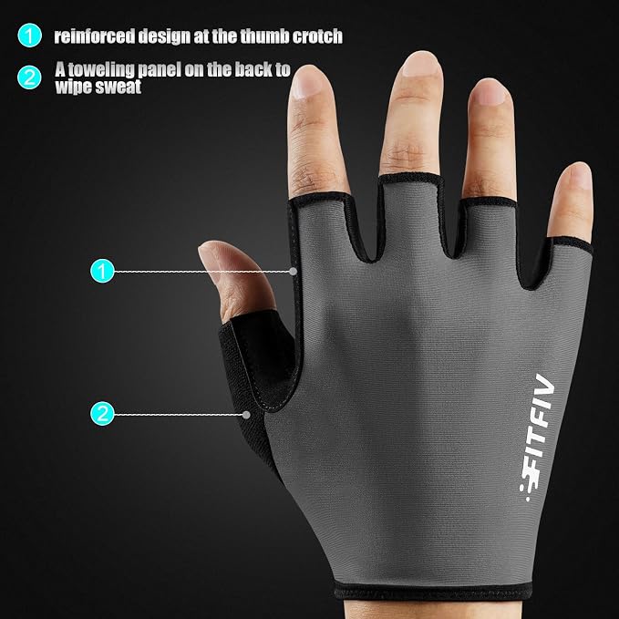 Cycling Gloves for Men Women, Half-Finger for Bike, Gym, Weight Lifting, Workout, Riding, Outdoor Sports
