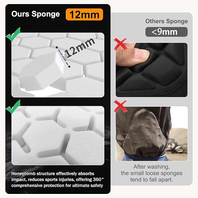 GUOZI Padded Arm Sleeves 2 Pack Elbow Forearm Pads for Football Volleyball | Honeycomb Crashproof Padding With Compression Fit Provides Impact Protection For Youth Adult Basketball Baseball Soccer et.