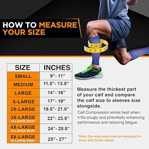 Doc Miller Calf Compression Sleeves 30-40 mmHg for Men & Women, 1 Pair | Knee High, Medical Grade, Footless Compression Socks, Shin Splints, Leg Swelling, Varicose Veins, Wide Calf, Nurses, Recovery